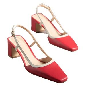 Maeve Anthropologie Square Snip Toe Slingbacks